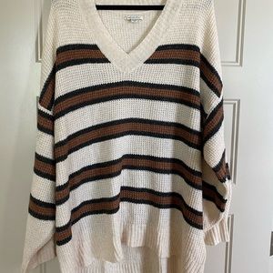 American Eagle Striped Oversized Sweater